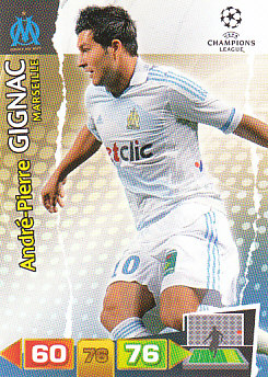 Andre-Pierre Gignac Olympique Marseille 2011/12 Panini Adrenalyn XL CL #201